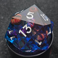 Dés en oeil de dragon bicolores géants personnalisés Dés de jeu de société de table roulants Accessoires Dés en résine DND 55MM