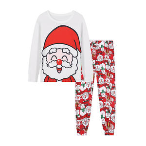 2025 filles garçons père noël pyjamas à manches longues 2 pièces <span class=keywords><strong>pyjama</strong></span> ensemble enfants pyjamas de noël - Product Image 3