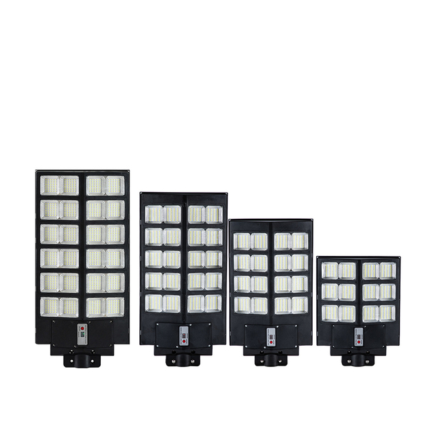 100W 200W 300W Cost-Effective Dusk to Dawn Solar LED Street Light IP67 Motion Sensor Remote Control ABS Wall Pole Lamp Yard
