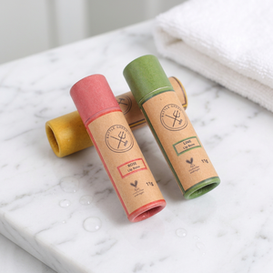 Tube en papier kraft brun naturel personnalisable pour marque, idéal pour les soins personnels durables et les rouges à lèvres solides - Product Image 1