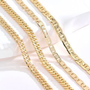 Elfic da donna 4MM Oro Laminado 14k braccialetto di gioielli in rame cubano Figaro modello di rame all'ingrosso - Product Image 1