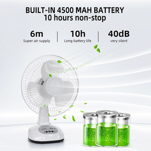 Trung Quốc Nhà Máy 16inch 18inch 12V DC năng lượng mặt trời AC/DC có thể sạc lại Fan <span class=keywords><strong>LED</strong></span> ánh sáng USB phí điều khiển kỹ thuật số làm mát không khí Fan panel năng lượng mặt trời - Product Image 4