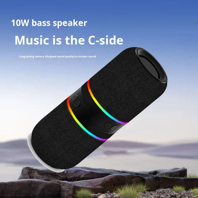 Portable 10W Wireless Speaker Hifi Sound Bluetooth Dual Speaker Rechargeable Deep Bass Audio RGB TWS Speaker