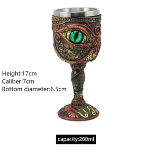 Medieval Vintage Wine <strong>Glasses</strong> DRA56 Halloween Goblet Eyes Decoration Crafts Novelty Resin Red Wine Goblet - Product Image 2