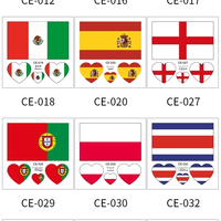 Tatouages temporaires 2026 pour supporters – Drapeaux États-Unis, Canada, Mexique – Autocollants imperméables pour événements sportifs et rassemblements
