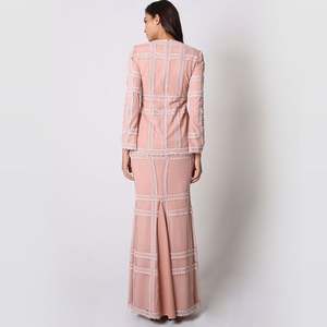 女性用シンプルスタイルBaju Kurungドレスインドネシア美しいイスラムブラウスMelayu服コットンイスラムドレス - Product Image 3