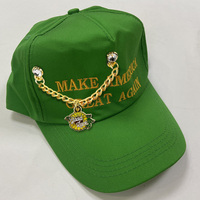 Badge en métal émaillé avec logo personnalisé et chaîne décorative pendante pour casquettes de baseball et accessoires de chapeaux