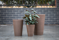 Pot de fleurs en plastique noir à prix d'usine, différentes couleurs, pour extérieur, maison, jardin, jardinière en plastique faite à la main