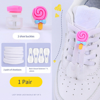 Attaches décoratives sans nœuds et fermoirs à ressort pour la fixation des lacets, attaches pour lacets pour enfants