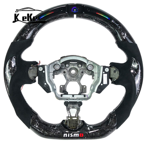 <span class=keywords><strong>Volante</strong></span> <span class=keywords><strong>Deportivo</strong></span> de Fibra de Carbono Forjado Plateado con LED Personalizado de Alto Rendimiento para Nissan 350Z 370Z Z33 Z34 <span class=keywords><strong>Nismo</strong></span> G35 - Product Image 1