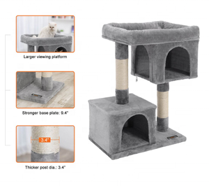 Diskon Besar Grosir Kualitas Tinggi Penggaruk Kayu Unik Mode Dapat Dilipat Sisal dengan Tangga Produk Hewan Peliharaan Pohon Kucing - Product Image 3