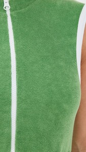 Verano de las mujeres personalizado Terry Cloth cintura alta cremallera pecho cintura Vestidos cortos deporte Sexy moda mujer verde tamaño S - Product Image 5