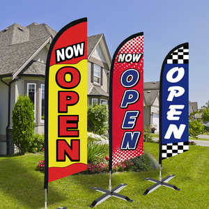Individuelle Unternehmens-Werbefahne für den Außenbereich: Digital Bedruckter Polyester-Swooper-Strandflaggenmast, Werbebanner und „Jetzt Geöffnet“-Flaggen - Product Image 5