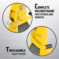 XDRD XDRD-JAC-024 Cric mécanique à cliquet robuste en acier de 3 tonnes avec verrou de sécurité pour le levage de voitures, SUV, fourgonnettes et camions