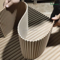 Panneaux muraux 3D flexibles en MDF, ondulés, blancs, apprêtés, panneaux de pliage, panneaux à motifs
