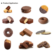 Machine d'enrobage automatique au chocolat GUSU avec tunnel de refroidissement pour crème glacée et biscuits