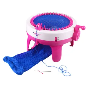 Kızlar ev örgü oyuncaklar hızlı kolay 40-pin dokuma tezgahları tığ manuel DIY eşarp şapka çorap örgü seti makinesi çocuklar için
