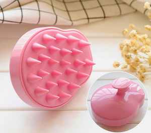 Brosse de massage du cuir chevelu en silicone souple à poils souples, marque privée, pour shampoing - Product Image 2