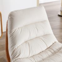 Chaise Longue Pivotante Rembourrée Sans Moderne avec Ottoman