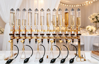 Distributeur de parfum mobile en stock entrepôt USA, machine de remplissage or, bar à parfum, 12 bouteilles de 375 ml, décorations de mariage, comptoir