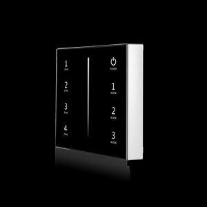 T21 2,4G RF inalámbrico <span class=keywords><strong>4</strong></span> zonas vidrio de un solo Color montado en la pared 3VDC batería Panel táctil atenuador controlador <span class=keywords><strong>LED</strong></span> para iluminación <span class=keywords><strong>LED</strong></span> - Product Image 2