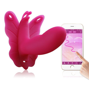 Giocattoli Erotici per Donne <span class=keywords><strong>Vibratore</strong></span> a Forma di Farfalla Controllo tramite App 9 Velocità 100% Impermeabile Materiale Sicuro in Silicone e ABS Quaige - Product Image 2