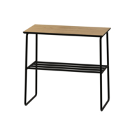 Mesa Consola Moderna Minimalista de Madera y Metal, Mueble de Lujo para Sala de Estar, Duradero, Fácil de Limpiar, para Recibidor, Dormitorio, Comedor, Hotel, Villa