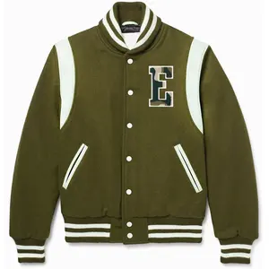 Custom Fashion Varsity Jacket Cotton Blend Letterman Baseball Jacket Unisex Coats Personalized Stitched Name Number