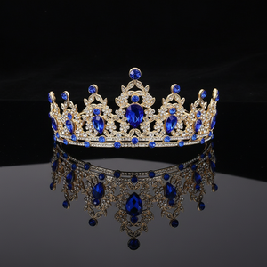 Lussuoso Copricapo Nuziale in Lega, Corona Barocca, Tiara da Regina con Strass, Accessorio Diadema per Matrimonio - Product Image 2