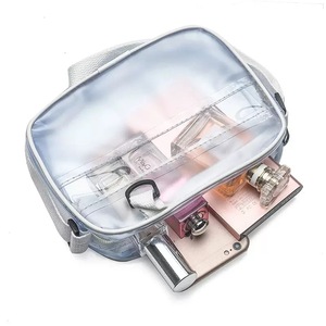 Bolso Bandolera Transparente Impermeable <span class=keywords><strong>para</strong></span> <span class=keywords><strong>Niñas</strong></span>, con Cierre <span class=keywords><strong>de</strong></span> Cremallera <span class=keywords><strong>de</strong></span> Lujo, <span class=keywords><strong>para</strong></span> Uso Diario y Viajes - Product Image 6