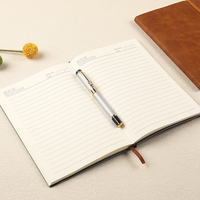 Agenda carnet A5 avec doublure en cuir PU souple personnalisable avec sangle élastique