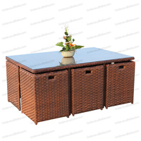 Modernes 10-Sitzer Outdoor-Sofa-Set aus PE-Rattan für Garten, Essbereich, Poolbereich, Hotel, Innenhof und Wohnzimmer