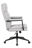 Chaise de bureau exécutive moderne et contemporaine en tissu avec hauteur réglable, accoudoirs réglables, roulettes pivotantes inclinables pour le travail et l'étude