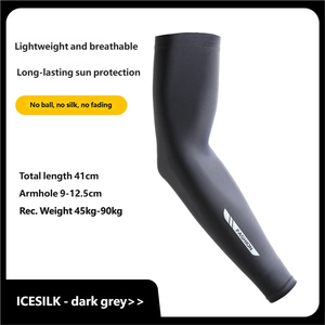 Manchon de bras en soie glacée pour femmes et hommes, protection solaire UV, pour l'extérieur, la moto, la conduite, le basketball, le golf - Product Image 4
