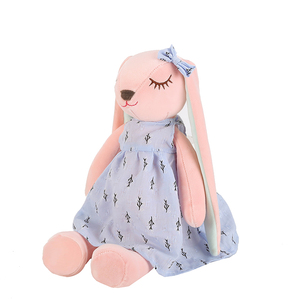 Lindos Conejitos de Peluche de Pascua con Orejas Largas, Conejitos de Pareja con Vestido Floral, Juguetes de Peluche, Muñecos Relajantes para Niños, Personalizados - Product Image 2