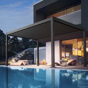 Toit à persiennes personnalisé moderne standard de type 175 <span class=keywords><strong>Pergola</strong></span> extérieure motorisée en <span class=keywords><strong>aluminium</strong></span> enduit de poudre de dos de patio de jardin imperméable - Product Image 1