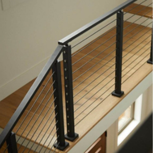 Hàng Rào Bằng Thép Không Gỉ Hiện Đại Màu Đen Tùy Chỉnh BNS Cho Hệ Thống Lan Can Cáp Lan Can Bên Ngoài - Product Image 5