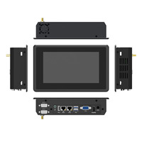 PC Industrial Win Linux de 7, 15, 21 pulgadas, 1000nits, IP65, RS485, RS232, HMI, panel industrial de pantalla táctil