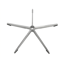 Base de chaise de bureau moderne en aluminium, 5 étoiles, avec 5 pieds, fixe