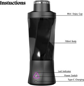 Blender portable pour smoothies, mixeur à haute vitesse, tasse à jus rechargeable, blender personnel pour la préparation de jus - Product Image 4