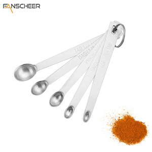 Stainless Steel 5 Piece Measuring Spoon Set Long Handle Dishwasher Safe For Kitchen Cooking Baking - Product Image 5
