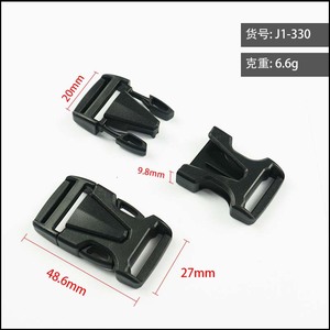 Hebillas de plástico de liberación lateral de 20 mm de diámetro interior, negras, duraderas, para bolsos y cinturones - Product Image 5