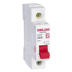 DELIXI CDG6i isolation switch high quality 230V AC 1P 2P 3P 4P isolator 20A 25A 32A 40A 63A 80A 100A 125A wholesale good price