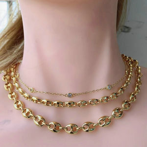 מפעל סיטונאי מצופה זהב 18 קארט מצופה זהב מריינר עוגן - Product Image 2