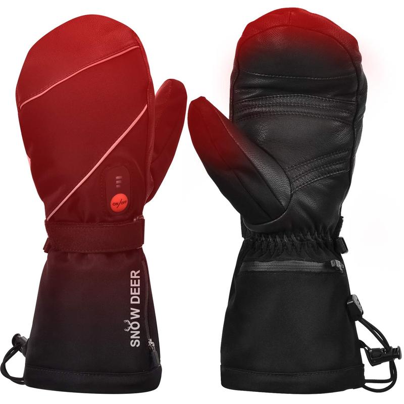 For Heated Leather Gloves Mittens Touchscreen