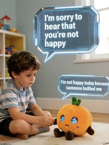 Jouet en peluche OEM ChatGPT AI <span class=keywords><strong>Chat</strong></span> 60 langues avec yeux émotionnels, réactif à la voix, directement de l'usine ISO pour projets scolaires - Product Image 3