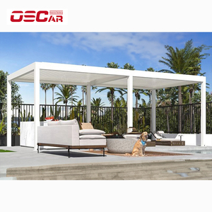 Pergola Motorisée Electrique intelligente Motorisée Porte extérieure Pagola Extérieure Aluminium Motorisée avec stores Stores - Product Image 1