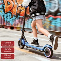 Trottinette électrique 150W pour enfants, pliable, légère, avec lumières LED RGB, pneus de 6,3 pouces, cadeau pour enfants, trottinette A9
