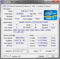 Prosesor Pc/klien/Tablet I7 3770 CPU 4 Total core 8 Total benang prosesor untuk komputer
