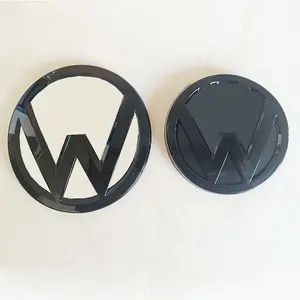 Emblème de remplacement de calandre arrière chromée noir brillant ABS pour VW Golf 7